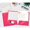 Better Office Products 2 Pocket Glossy Laminated Paper Folders Portfolio Letter Size, Hot Pink, 25PK 80191 - alternate 3